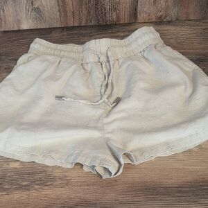 Zara Tan Casual Tan Elastic Waistband Shorts S